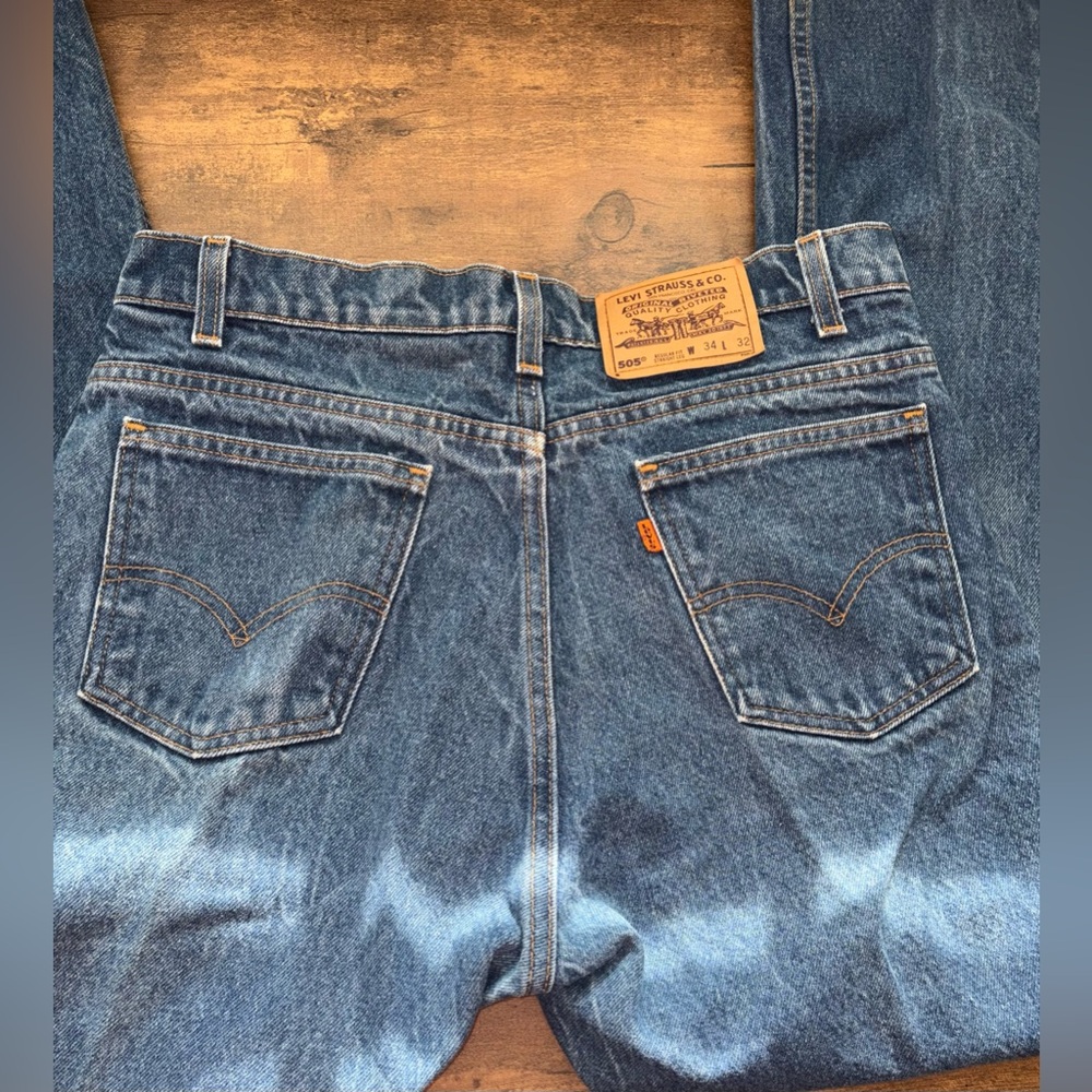 VINTAGE** Levi's Classic Straight Blue Jeans 34x32
MADE IN USA** - Picture 2 of 16